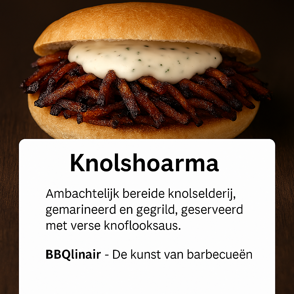 Knolshoarma van knolselderij – gemarineerd en gegrild